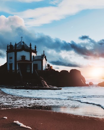 Church Beside a Body of Water
