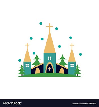 Church icon for religion architecture design vector image