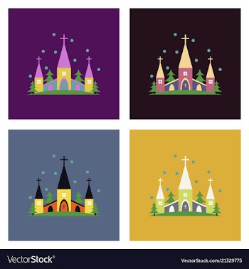 Church icon for religion architecture design vector image