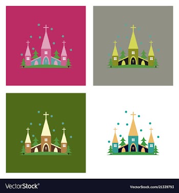 Church icon for religion architecture design vector image