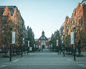 Church In Center Of The Road