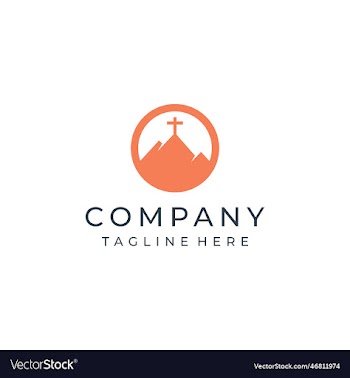 church logo designs with mountain minimalist logo