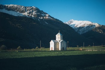 Church Near The Mountain
