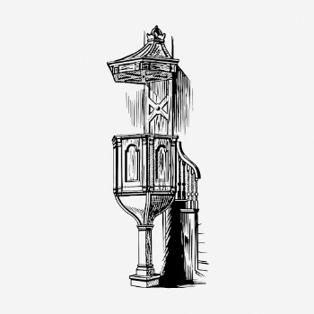 Church pulpit drawing, vintage Byzantine | Free Photo - rawpixel