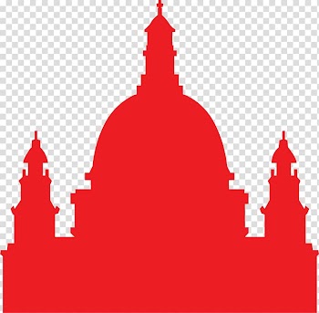 Church Sticker, Red lines Church transparent background PNG clipart