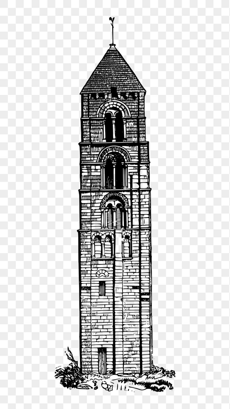 Church tower png sticker illustration, | Free PNG - rawpixel
