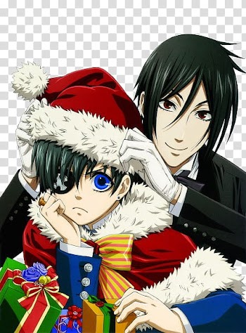 Ciel X Sebastian Christmas Render transparent background PNG clipart