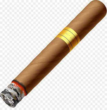 Cigarette Tobacco - Vector burning cartoon cigar 