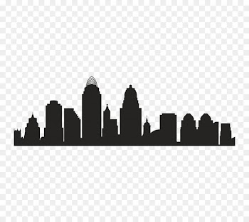 Cincinnati Skyline Silhouette Royalty-free - Silhouette 