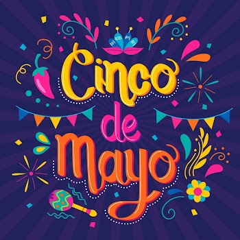 Cinco de mayo lettering Free Vector