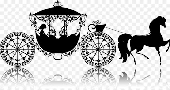 Cinderella Carriage Drawing Illustration - Carriage Silhouette 