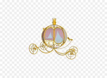 Cinderella Carriage Horse-drawn vehicle - Cartoon luxury golden pumpkin carriage 