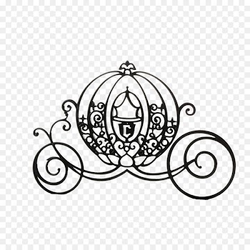 Cinderella Mickey Mouse Carriage Silhouette - Black cartoon pumpkin carriage 
