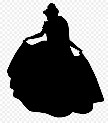 Cinderella, Tiana, Princess Aurora, Silhouette, Blackandwhite PNG