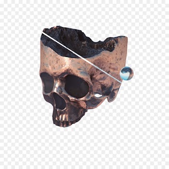 Cinema 4D Surrealism Digital art Rendering Graphic design - Bronze Skull 