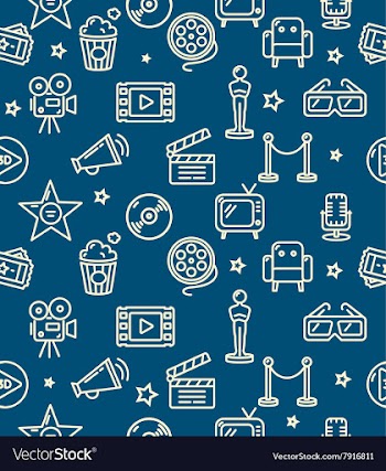  					Cinema Background Pattern vector image														
