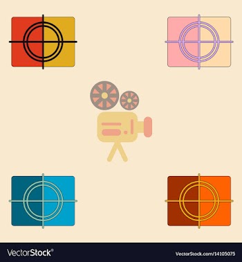Cinema film frame collection vector image
