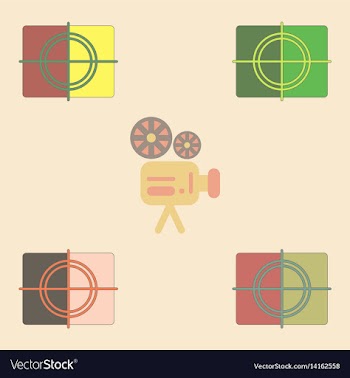 Cinema film frame collection vector image