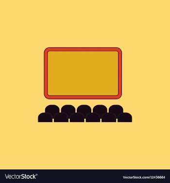 Cinema hall in flat style vector image