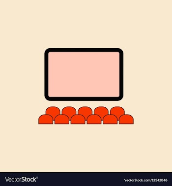 Cinema hall in flat style vector image