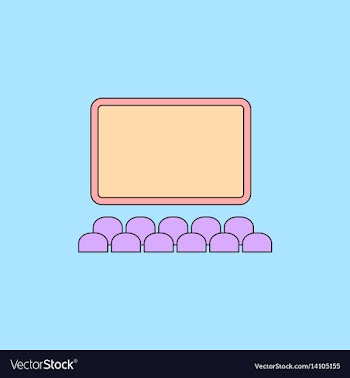 Cinema hall in flat style vector image