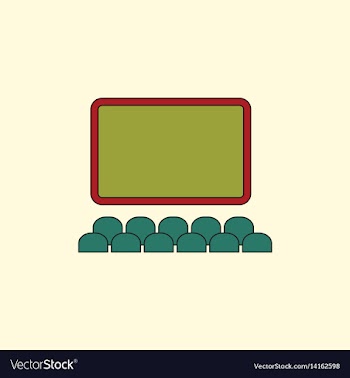 Cinema hall in flat style vector image