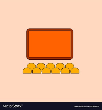 Cinema hall in flat style vector image