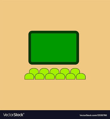 Cinema hall in flat style vector image