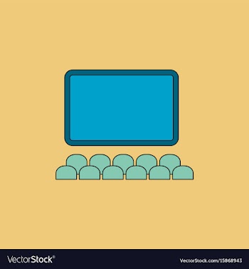 Cinema hall in flat style vector image