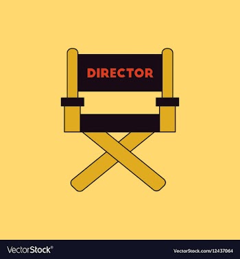 Cinema producer seat in flat vector image