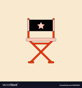Cinema producer seat in flat vector image