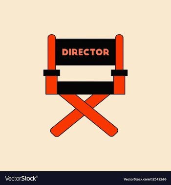 Cinema producer seat in flat vector image