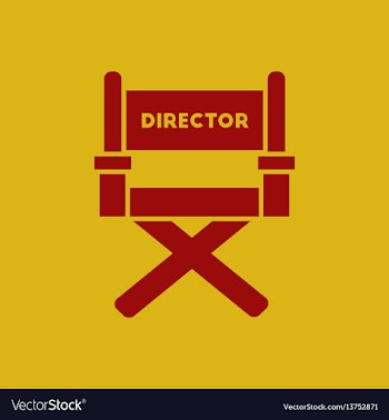 Cinema producer seat in flat vector image