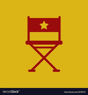 Cinema producer seat in flat vector image