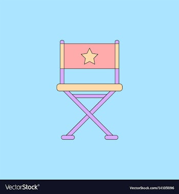 Cinema producer seat in flat vector image
