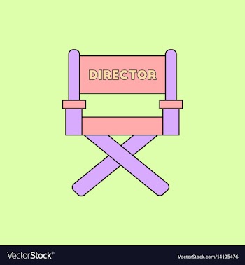 Cinema producer seat in flat vector image