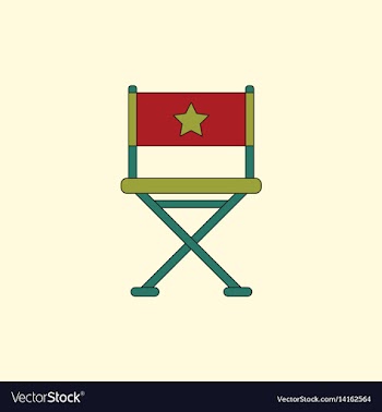 Cinema producer seat in flat vector image