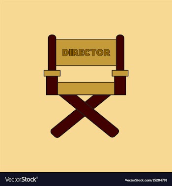 Cinema producer seat in flat vector image