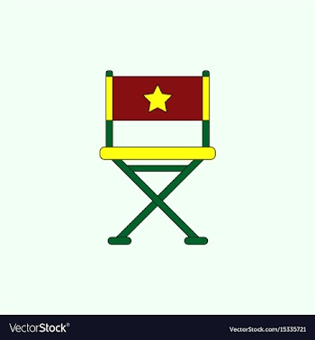 Cinema producer seat in flat vector image