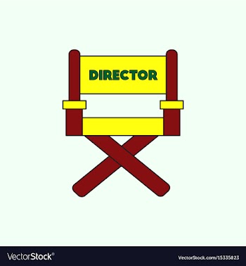 Cinema producer seat in flat vector image