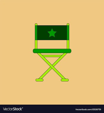 Cinema producer seat in flat vector image