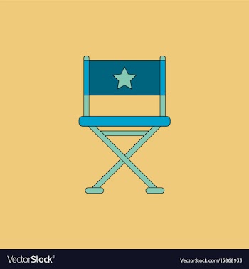 Cinema producer seat in flat vector image