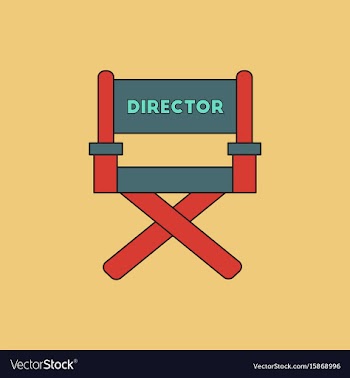 Cinema producer seat in flat vector image