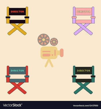 Cinema producer seat vector image