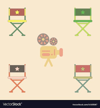 Cinema producer seat vector image