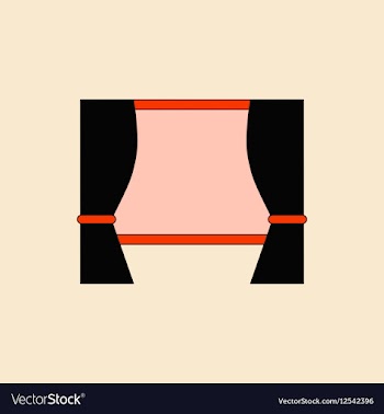 Cinema screen with open curtain vector image