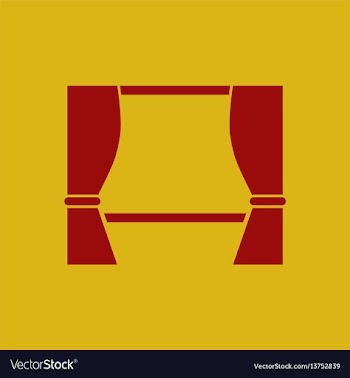 Cinema screen with open curtain vector image