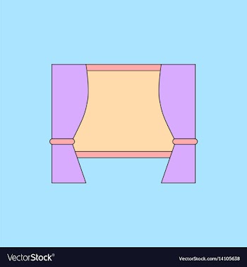 Cinema screen with open curtain vector image