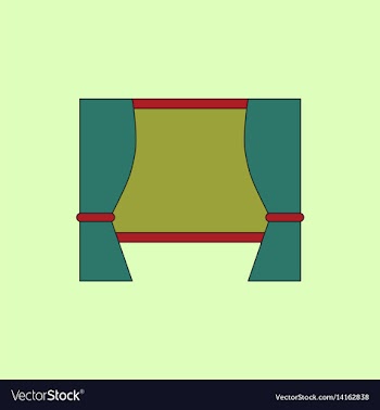 Cinema screen with open curtain vector image