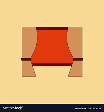 Cinema screen with open curtain vector image